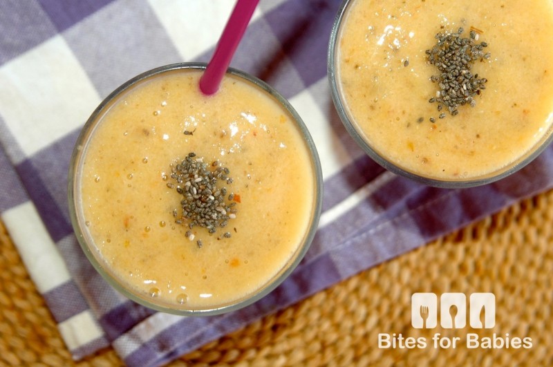 Banana Peach Chia Smoothie