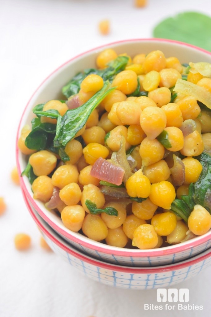Curried Chickpeas and Spinach 