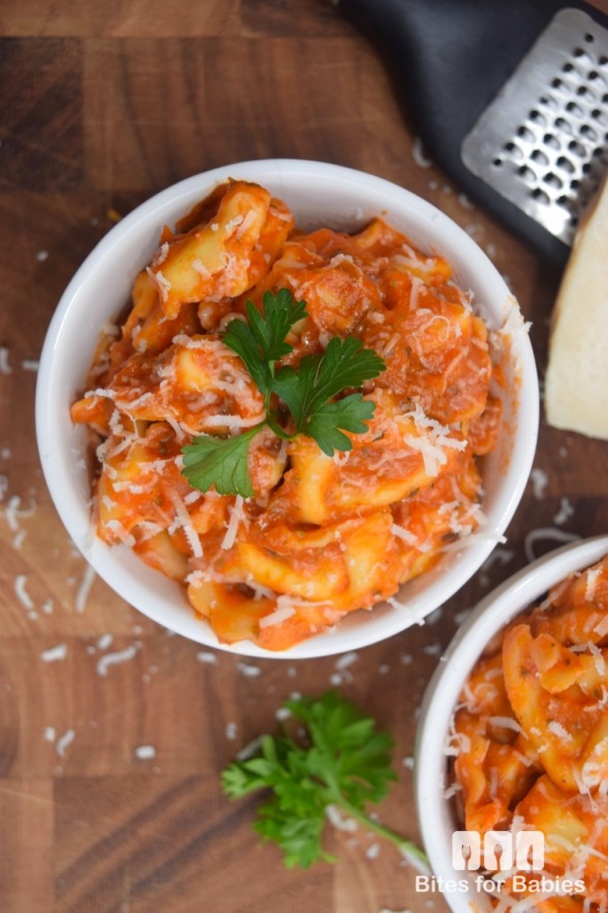 Tortellini with Zucchini Tomato Sauce 