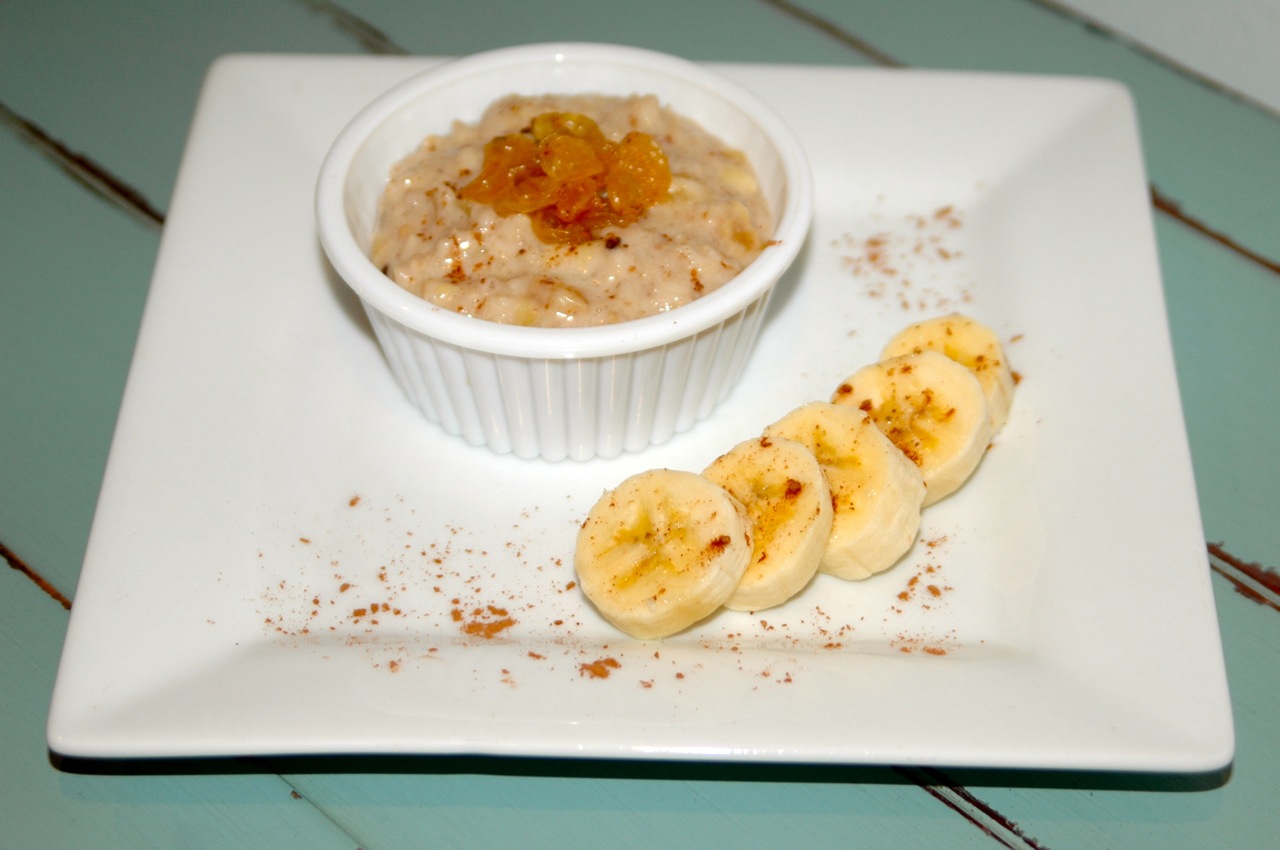 Carob-Spiced Banana Flax Oatmeal