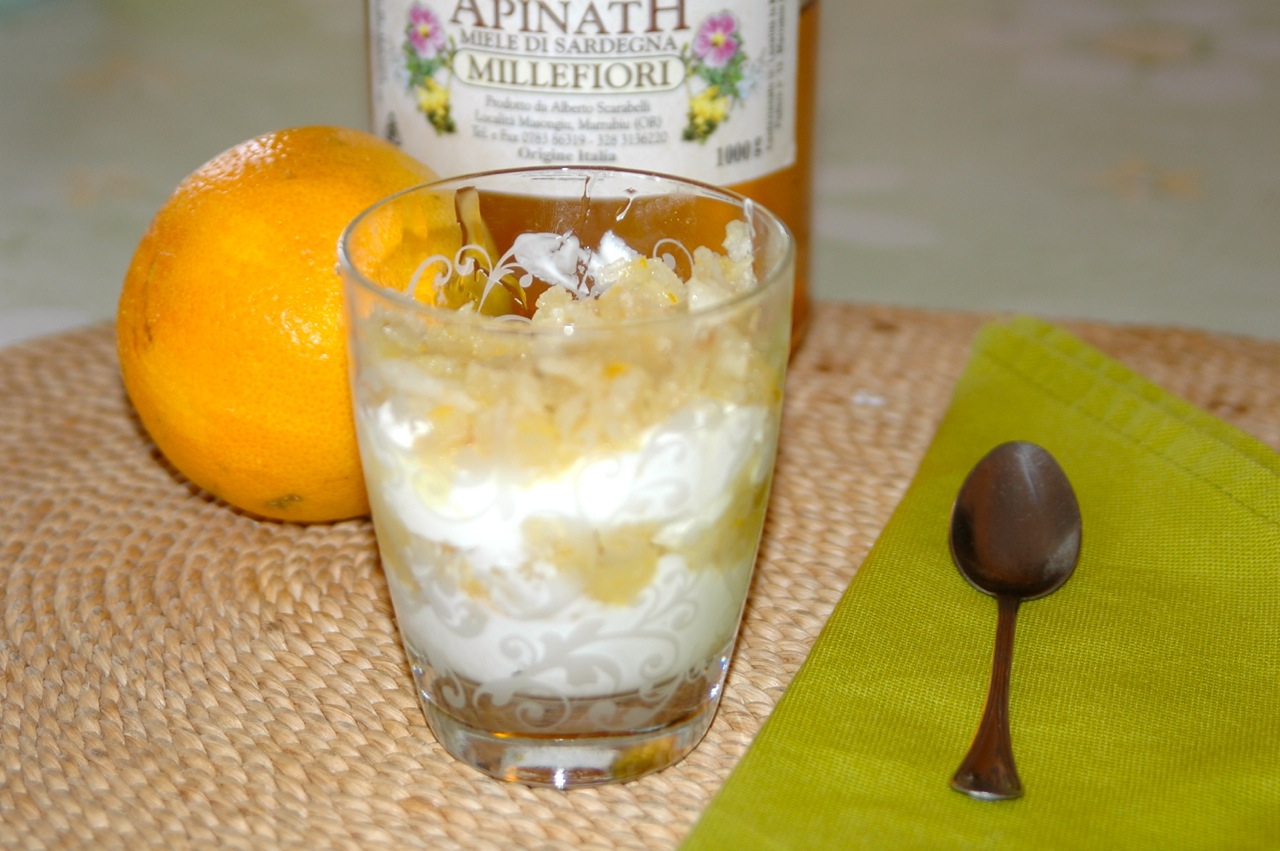 Honey and Orange Infused Pear Yogurt Parfait
