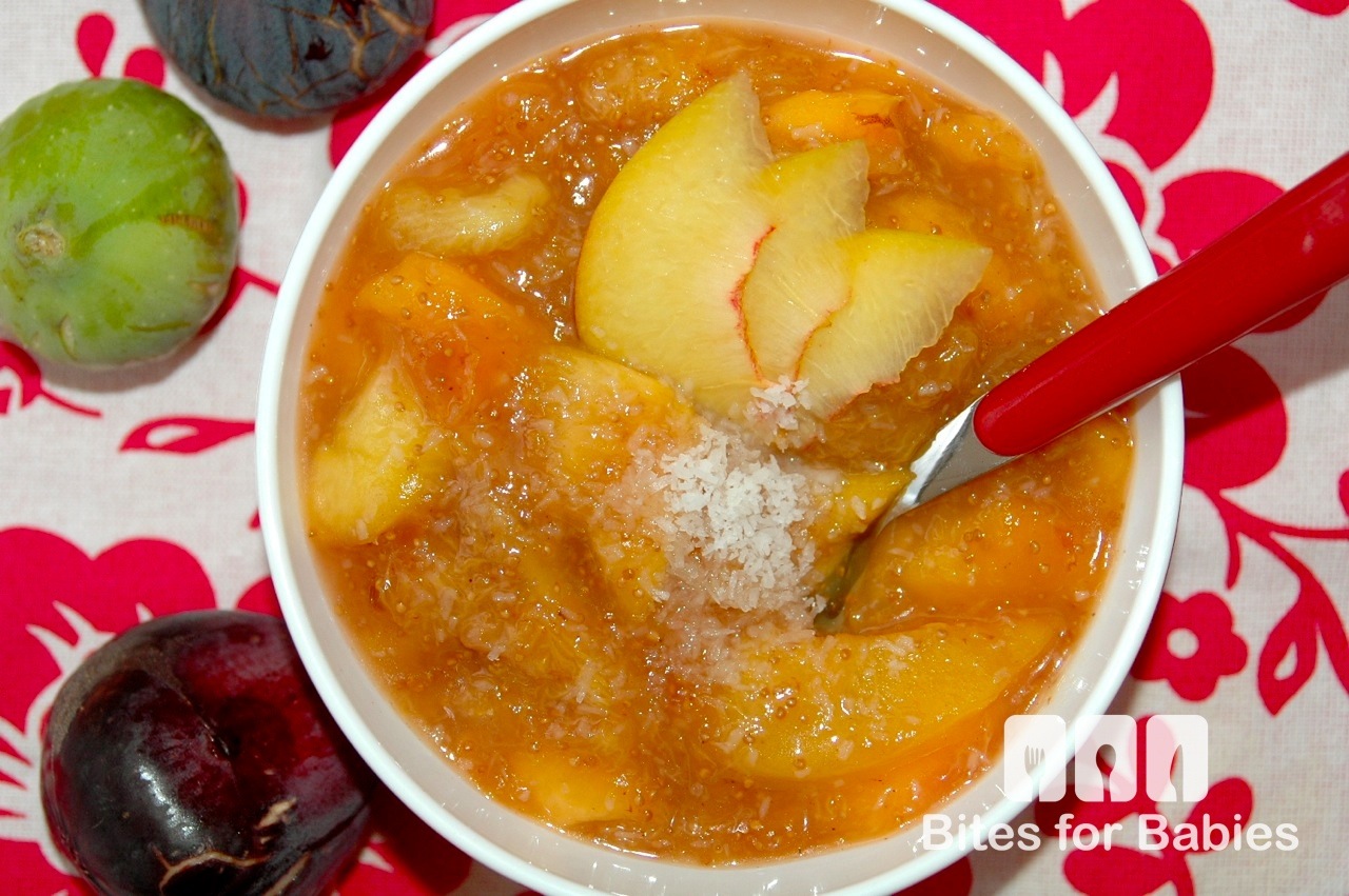 Coconut Caramelized Peach Fig Compote