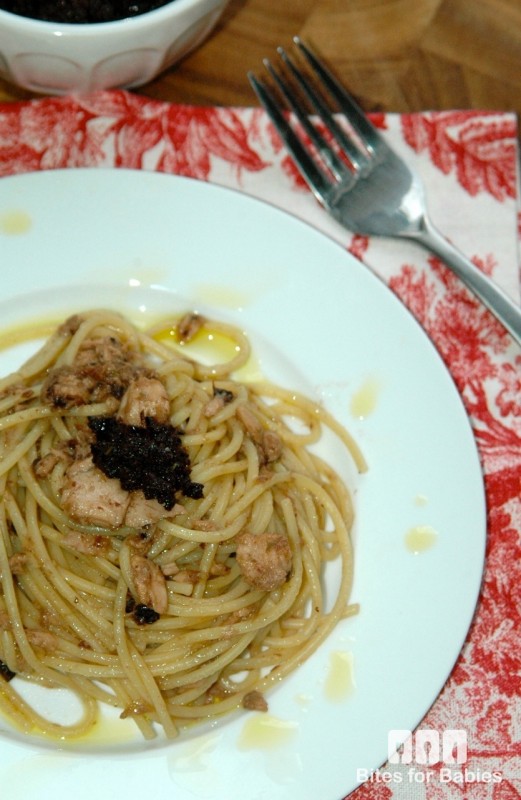 Tuna Olive Tapenade Spaghetti Bites for Foodies