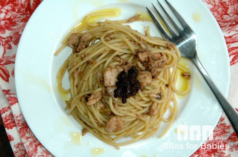 Tuna Olive Tapenade Spaghetti