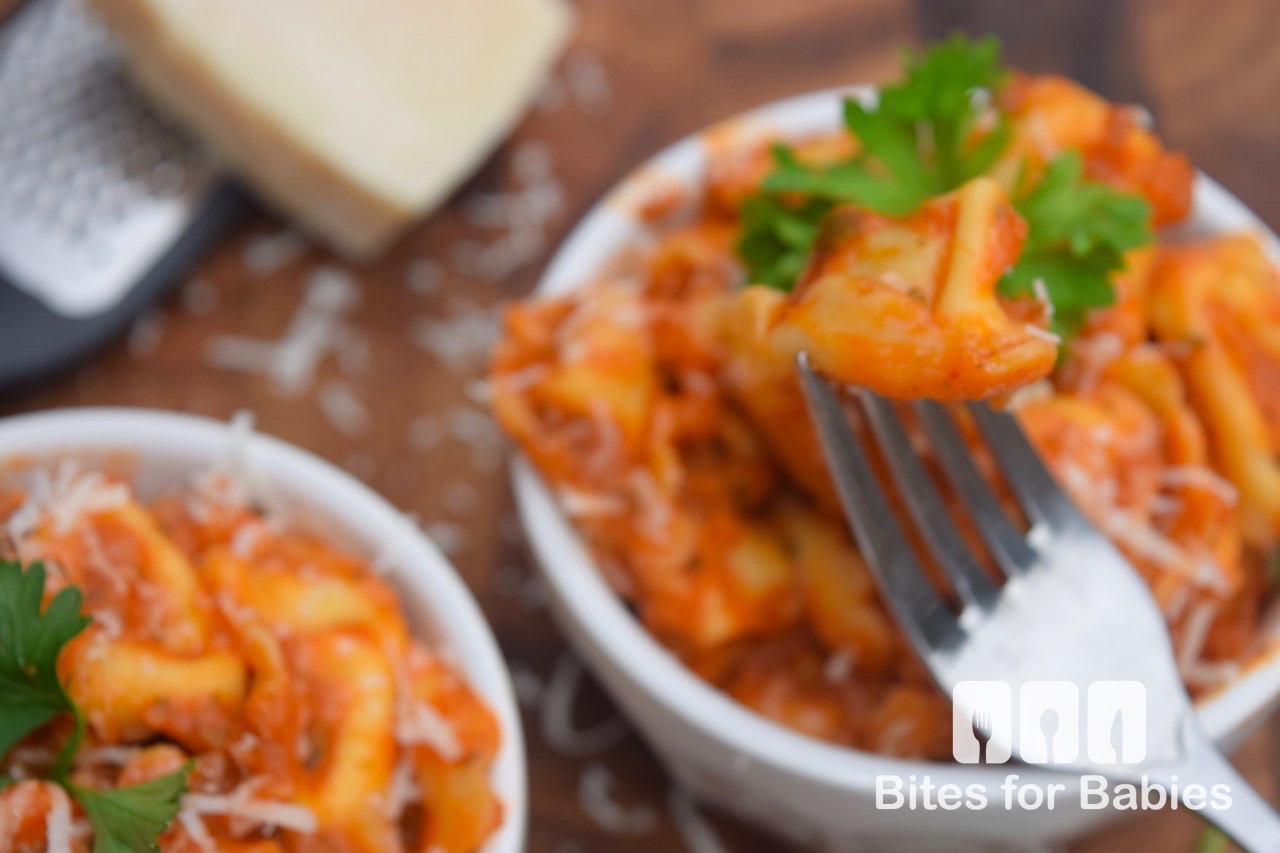 Tortellini with Zucchini Tomato Sauce