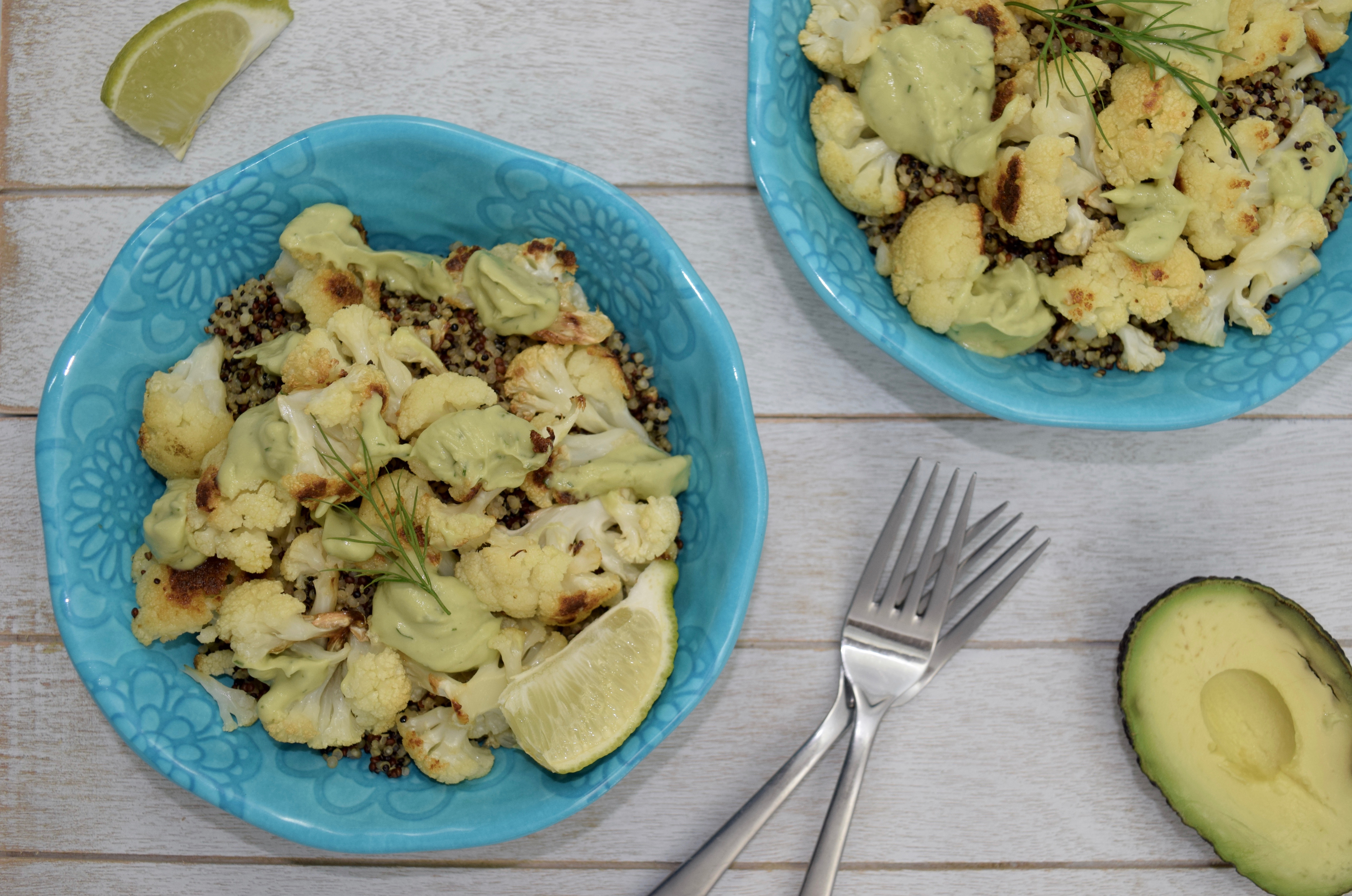 Roasted Cauliflower Quinoa Bowl